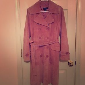 Pink suede coat